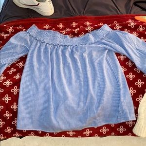 Lily pulitzer off the shoulder long sleeve top